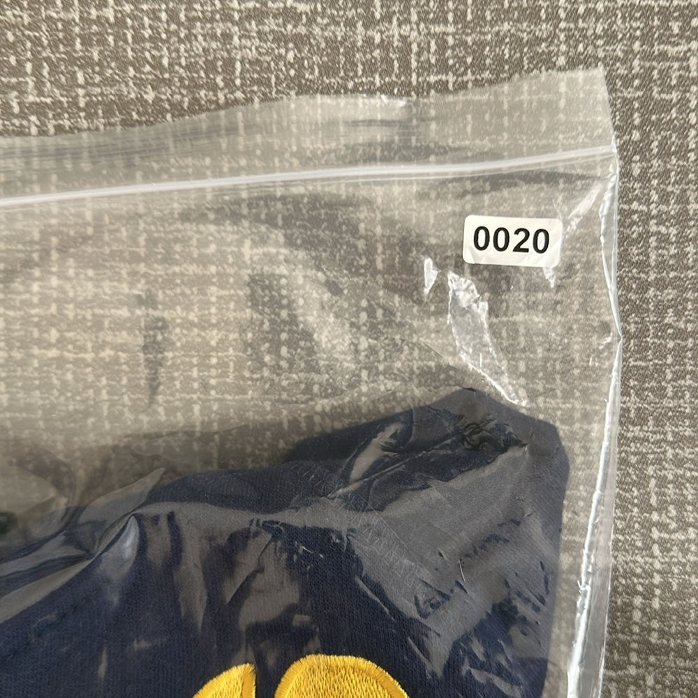 Adidas Kids Full Zip Hoodie Navy Yellow Logo Sweatshirt New With Tags - Picture 11 of 11
